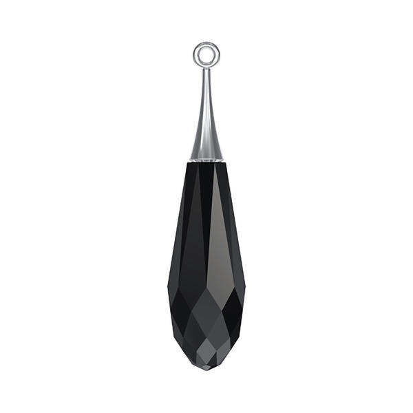 Swarovski Crystal Pendants 6532 31,5 mm Jet RHOD