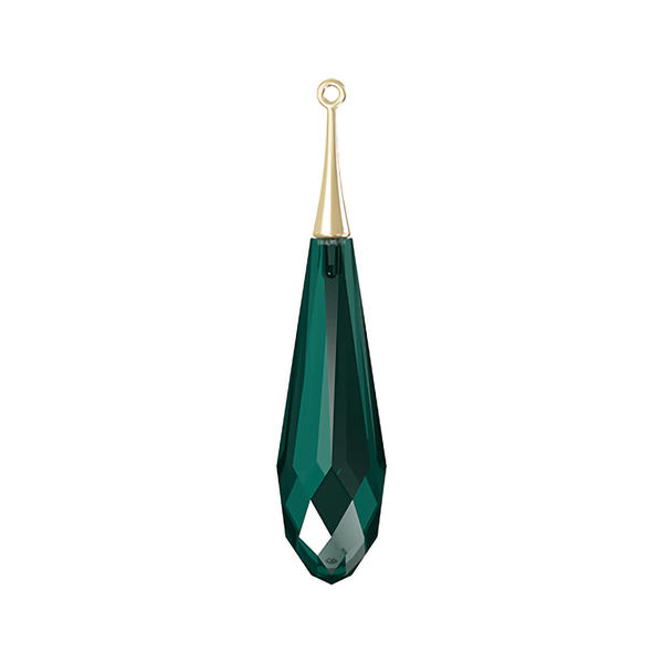 Swarovski Crystal Pendants 6532 44 mm Emerald GOLD