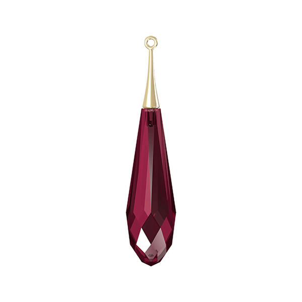 Swarovski Crystal Pendants 6532 44 mm Ruby GOLD