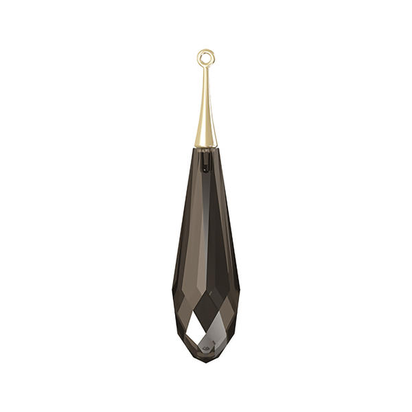 Swarovski Crystal Pendants 6532 44 mm Smoky Quartz GOLD