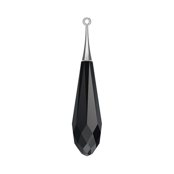 Swarovski Crystal Pendants 6532 44 mm Jet RHOD