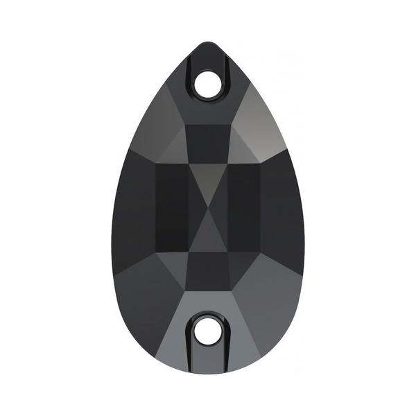 Swarovski Sew-on Crystals 3751 18 x 10,5 mm Jet Hematite