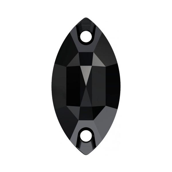 Swarovski Sew-on Crystals 3752 12 x 6 mm Jet
