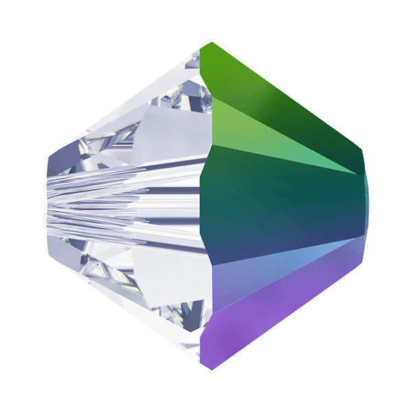 Swarovski Crystal Beads 5328 6 mm Crystal Scarabaeus Green