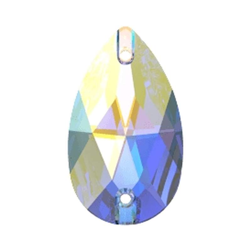 Swarovski Sew-on Crystals 3230 28 x 17 mm Aquamarine AB F