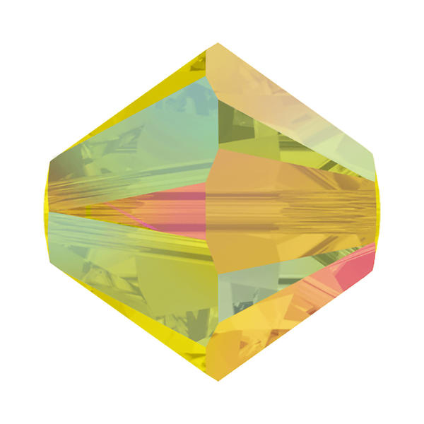Swarovski Crystal Beads 5328 4 mm Yellow Opal AB 2X