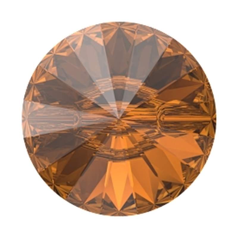 Swarovski Crystal Buttons 3015 12 mm Crystal Copper F