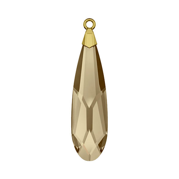 Swarovski Crystal Pendants 6533 17,5 mm Crystal Golden Shadow RHOD