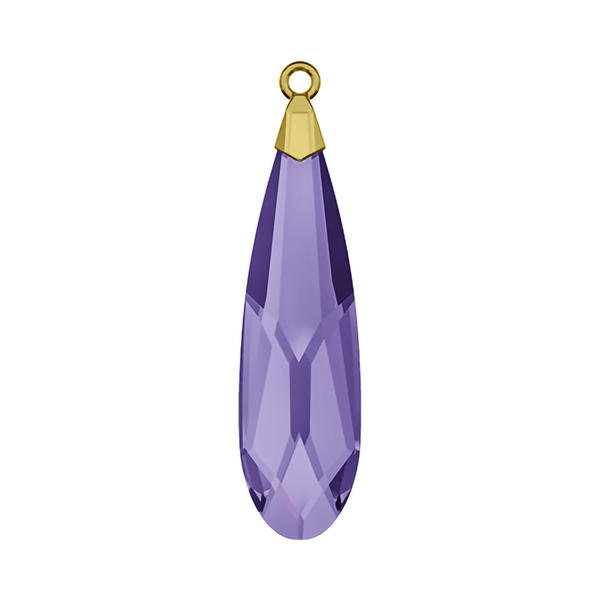 Swarovski Crystal Pendants 6533 17,5 mm Tanzanite RHOD