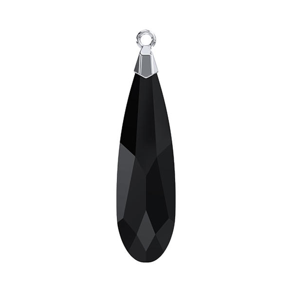 Swarovski Crystal Pendants 6533 23 mm Jet RHOD