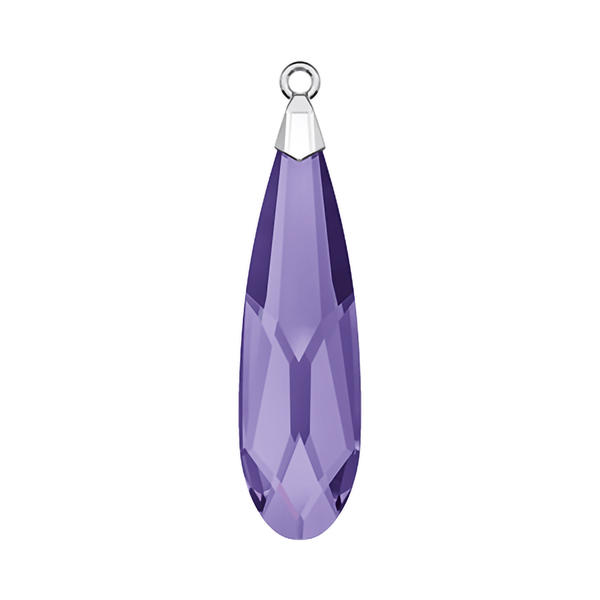 Swarovski Crystal Pendants 6533 23 mm Tanzanite RHOD