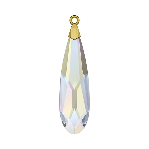 Swarovski Crystal Pendants 6533 33 mm Crystal AB GOLD