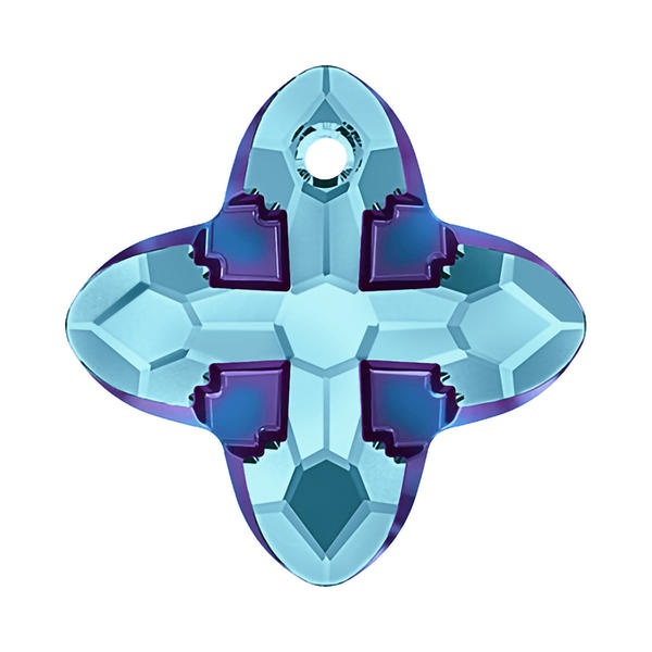 Swarovski Crystal Pendants 6868 24 mm Aquamarine Metallic Blue Z