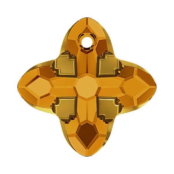 Swarovski Crystal Pendants 6868 14 mm Topaz Dorado Z