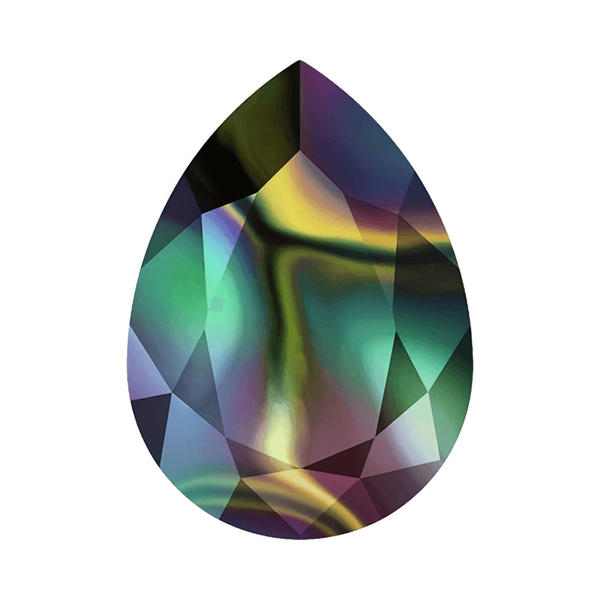 Swarovski Fancy Stones 4320 14 x 10 mm Crystal Rainbow Dark F
