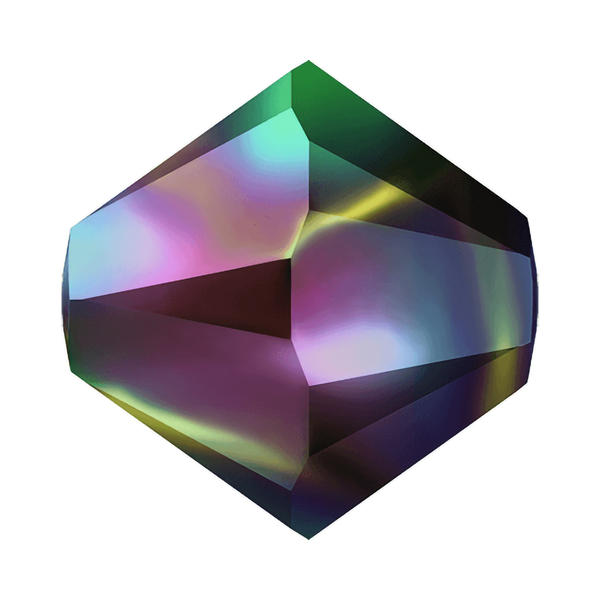 Swarovski Crystal Beads 5328 4 mm Crystal Rainbow Dark 2X