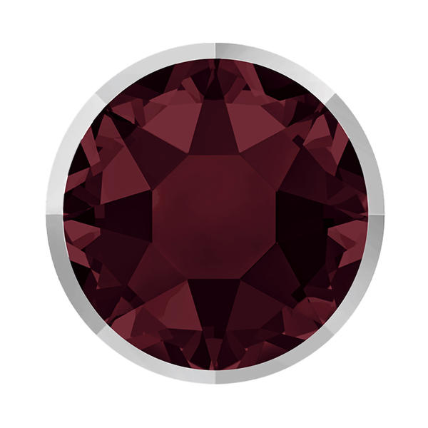 Swarovski Hotfix Crystals 2078/I ss 34 Burgundy Light Chrome Z A HF