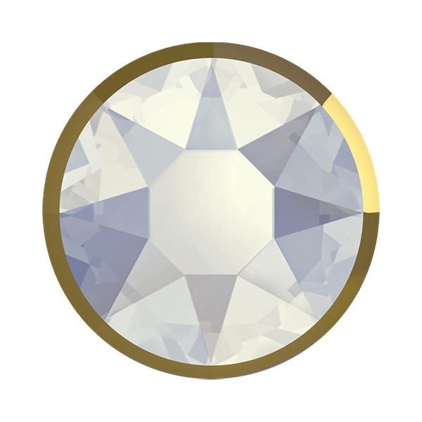 Swarovski Hotfix Crystals 2078/I ss 16 White Opal Dorado Z A HF