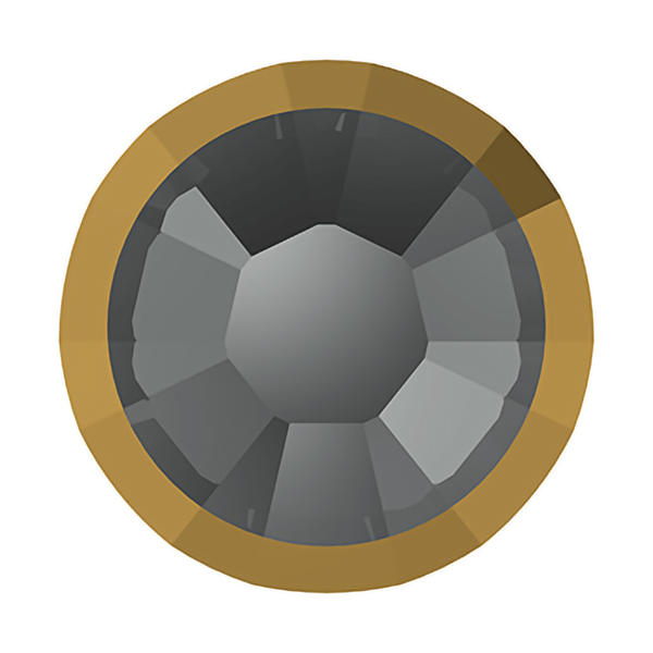 Swarovski Hotfix Crystals 2038/I ss 10 Black Diamond Dorado Z A HF