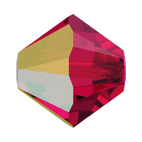 Swarovski Crystal Beads 5328 5 mm Scarlet AB