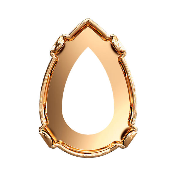 Swarovski Fancy Stone Settings 4320/S 10 x 7 mm Brass 3PH2OZ