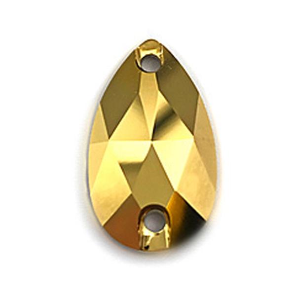 Swarovski Sew-on Crystals 3230 18 x 10,5 mm Crystal Aurum F