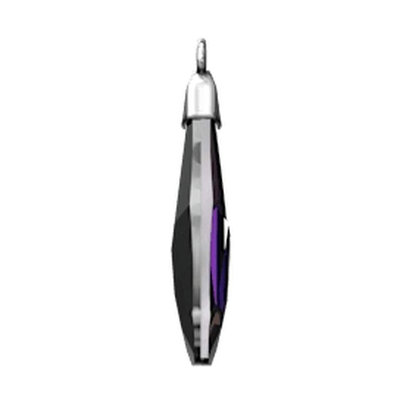 Swarovski Crystal Pendants 6533 23 mm Crystal Bermuda Blue RHOD