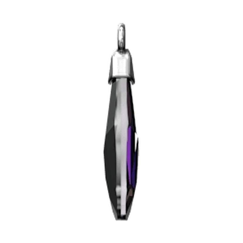 Swarovski Crystal Pendants 6533 17,5 mm Crystal Bermuda Blue RHOD