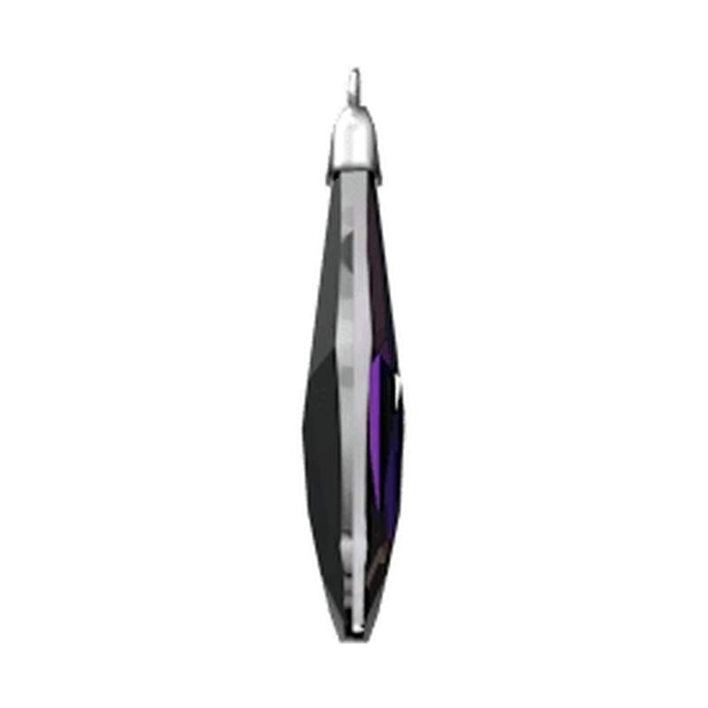 Swarovski Crystal Pendants 6533 33 mm Crystal Bermuda Blue RHOD