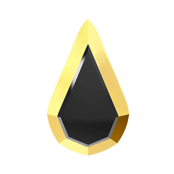 Swarovski Hotfix Crystals 2300/I 8 x 4,8 mm Jet Dorado Z M HF