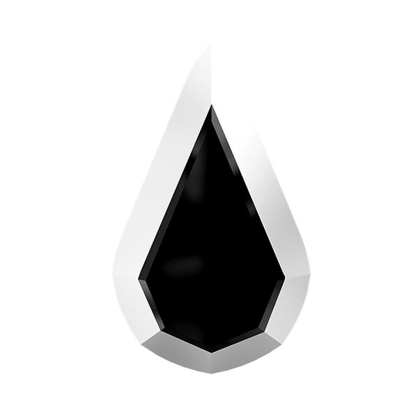 Swarovski Flatback Crystals 2300/I 8 x 4,8 mm Jet Light Chrome Z F