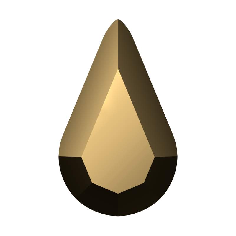 Swarovski Hotfix Crystals 2300 8 x 4,8 mm Crystal Aurum M HF