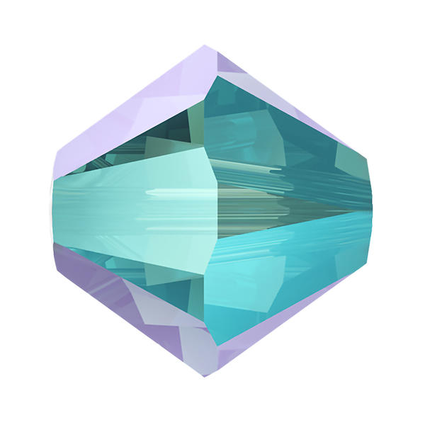 Swarovski Crystal Beads 5328 6 mm Aquamarine Shimmer 2X