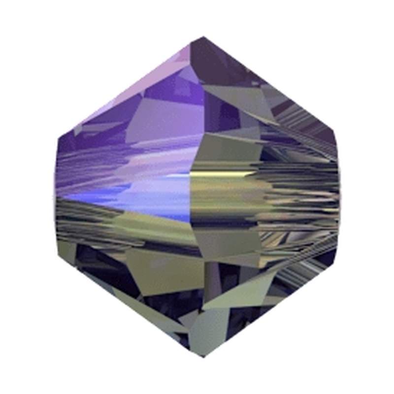 Swarovski Crystal Beads 5328 4 mm Tanzanite Shimmer 2X