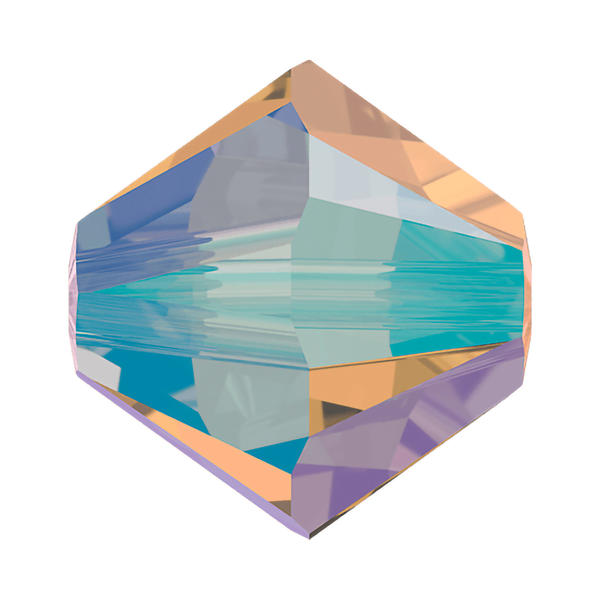 Swarovski Crystal Beads 5328 4 mm Light Colorado Topaz Shimmer 2X