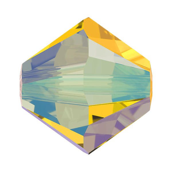 Swarovski Crystal Beads 5328 3 mm Light Topaz Shimmer 2X