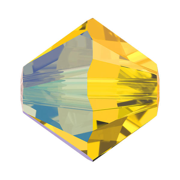 Swarovski Crystal Beads 5328 5 mm Light Topaz Shimmer