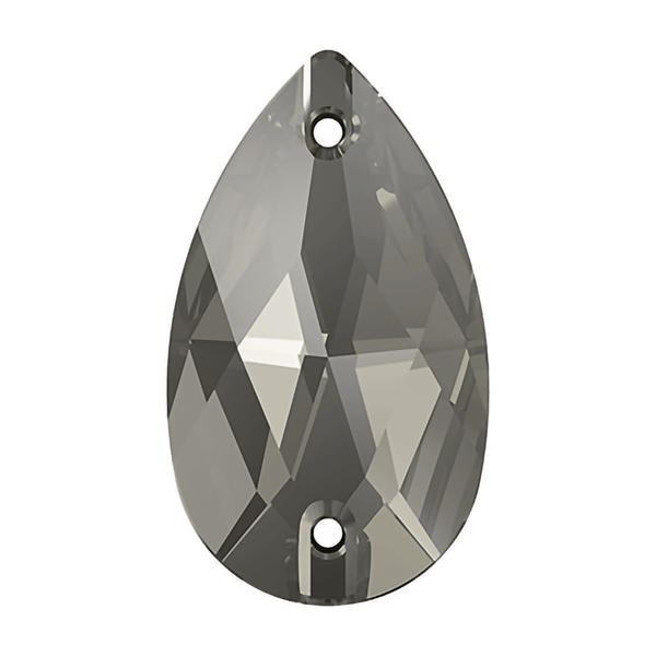 Swarovski Sew-on Crystals 3230 12 x 7 mm Black Diamond F