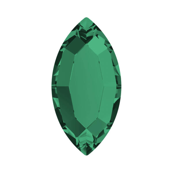 Swarovski Flatback Crystals 2200 8 x 4 mm Emerald F