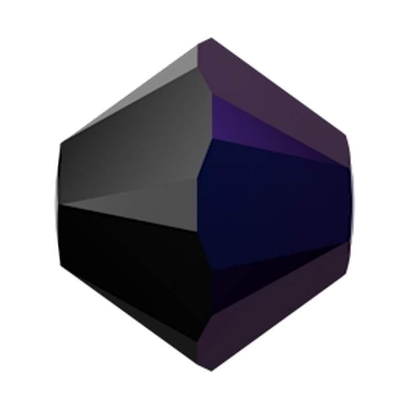 Swarovski Crystal Beads 5328 4 mm Jet Shimmer 2X