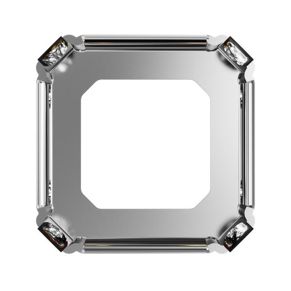 Swarovski Fancy Stone Settings 4480/S 10 mm Rhodium 3PH2OH