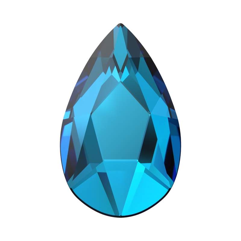 Swarovski Flatback Crystals 2303 8 x 5 mm Crystal Bermuda Blue F