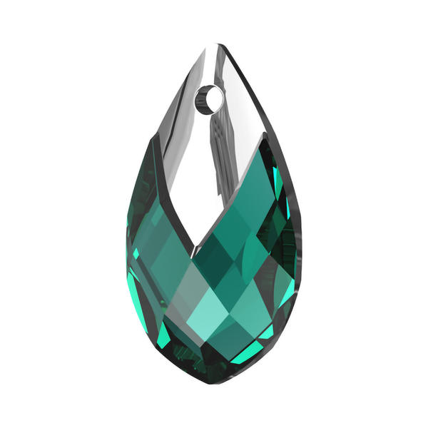 Swarovski Crystal Pendants 6565 18 mm Emerald Light Chrome Z MCI