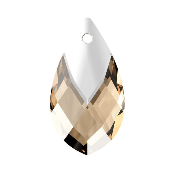 Swarovski Crystal Pendants 6565 18 mm Light Colorado Topaz Light Chrome Z MCI