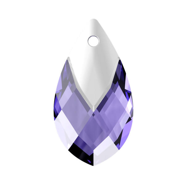Swarovski Crystal Pendants 6565 18 mm Tanzanite Light Chrome Z MCI