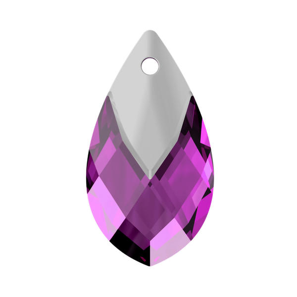 Swarovski Crystal Pendants 6565 18 mm Amethyst Light Chrome Z MCI