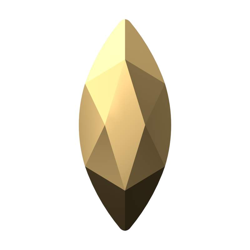 Swarovski Flatback Crystals 2201 8 x 3,5 mm Crystal Aurum F