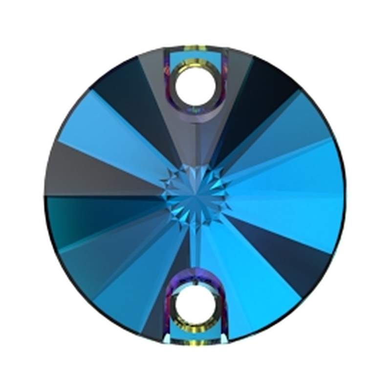 Swarovski Sew-on Crystals 3200 10 mm Aquamarine Meridian Blue