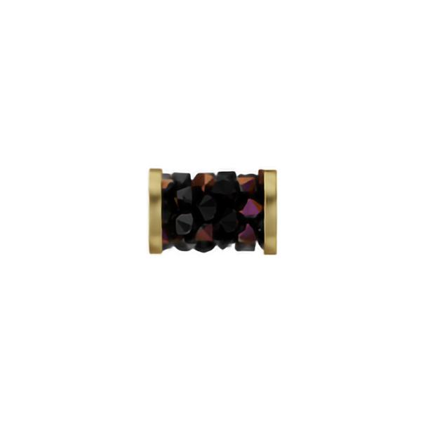 Swarovski Crystal Beads 5950 8 mm Jet Astral Pink GOLD