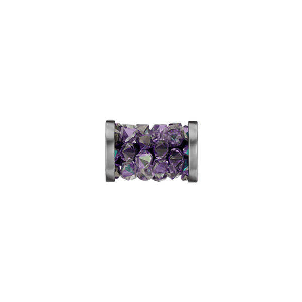 Swarovski Crystal Beads 5950 8 mm Light Amethyst Paradise Shine STEEL